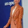 Jessica Alba US Open Leather Blazer