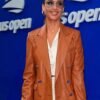 Jessica Alba US Open Leather Blazer