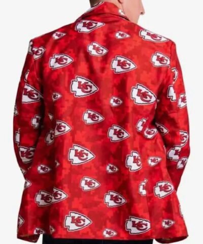 Kansas City Chiefs Logo Printed Red Blazer Men And Women