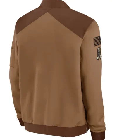 Unisex NFL Kansas City Chiefs Salute to Service Brown Bomber Jacket