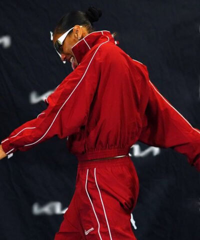 Las Vegas A'ja Wilson Red Bomber Track Jacket