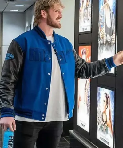 Logan Paul Blue Varsity Jacket
