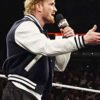 Logan Paul Monday Night RAW 2025 Black and White Varsity Jacket