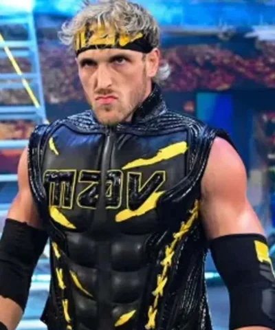 Logan Paul WWE Night RAW 2025 Leather Vest