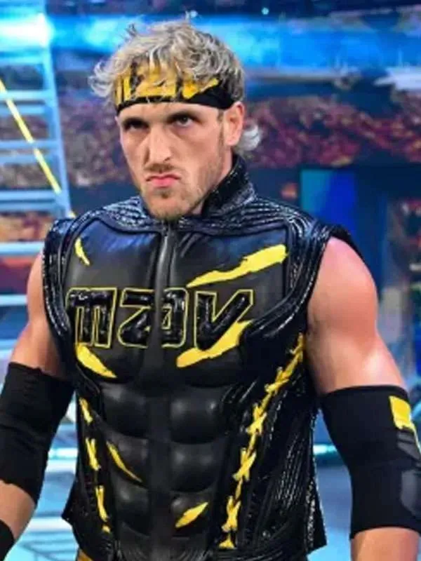 Logan Paul WWE Night RAW 2025 Leather Vest