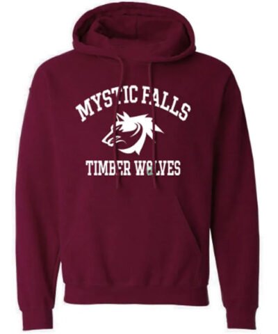 Mystic Falls Salvatore Maroon Hoodie