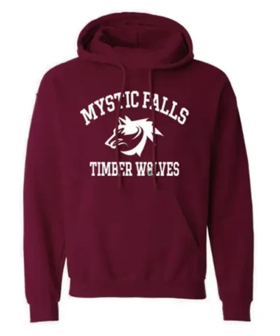 Mystic Falls Salvatore Maroon Hoodie