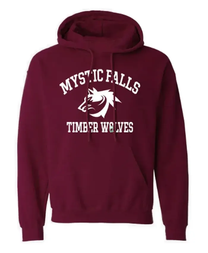 Mystic Falls Salvatore Maroon Hoodie