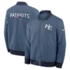 Men’s New England Patriots Blue 2025 Rivalries Collection Sideline Full-Zip Bomber Jacket