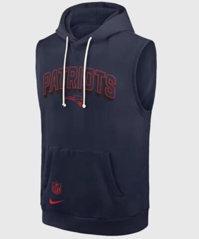 New England Patriots Sleeveless Pullover Hoodie