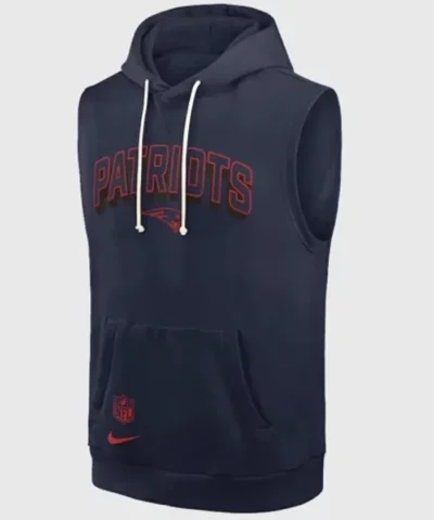 New England Patriots Sleeveless Pullover Hoodie
