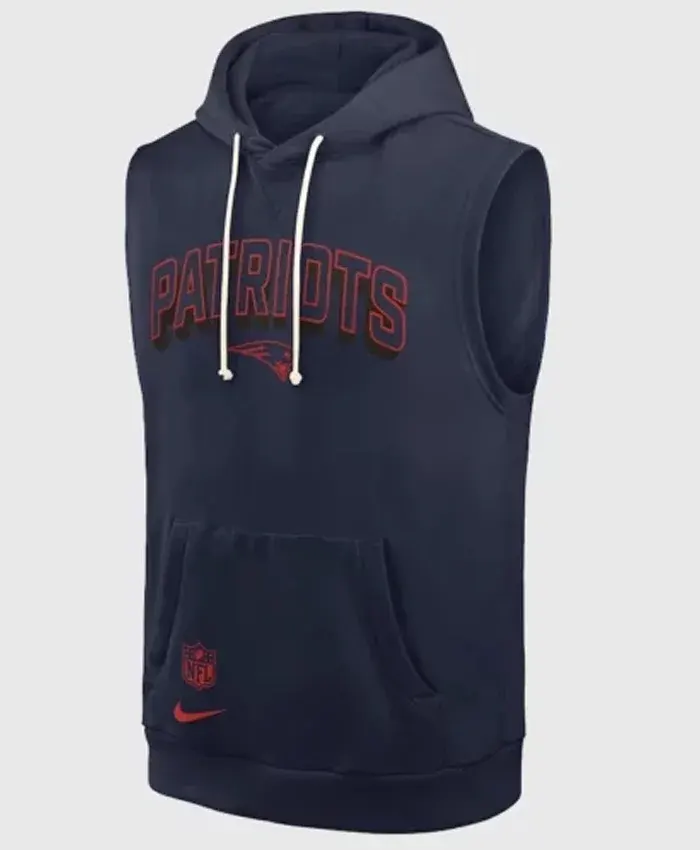 New England Patriots Sleeveless Pullover Hoodie