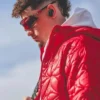 Super Bowl Patrick Mahomes Red Quilted Hooded Jacket
