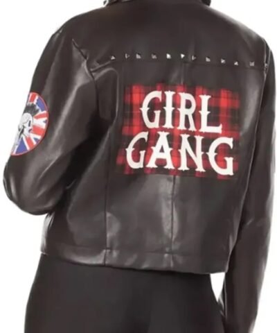 Punk Girl Gang Black Studded Leather Jacket