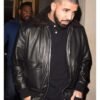 Rapper Drake Bomber Leather Jacket
