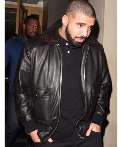 Rapper Drake Bomber Leather Jacket