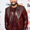 Rapper Drake Film Festival Maroon Leather Bomber Jacket