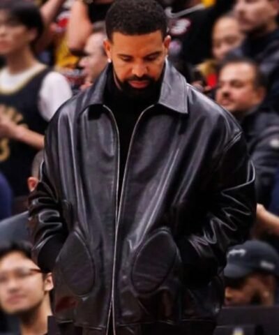 Raptors VS Warriors Game Drake Leather Jacket