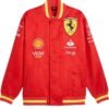Red Ferrari Miami Varsity Jacket