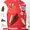 SAINT MXXXXXX Varsity Red and White Jacket