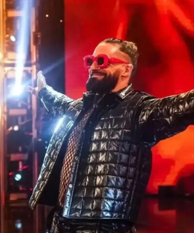Seth Rollins WWE Raw Black Puffer Jacket