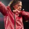 WWE Wrestler Shinsuke Nakamura Asymmetrical Red Leather Jacket