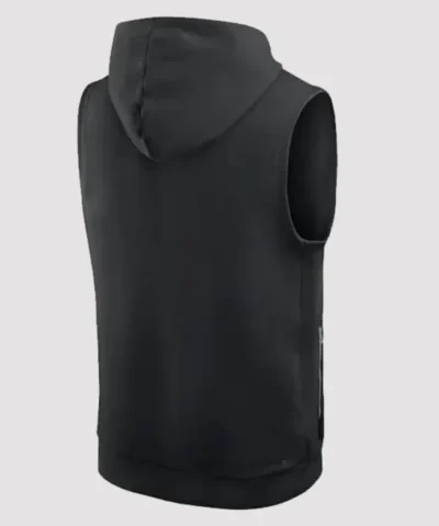 Mike Tomlin Steelers Sideline Sleeveless Black Hoodie
