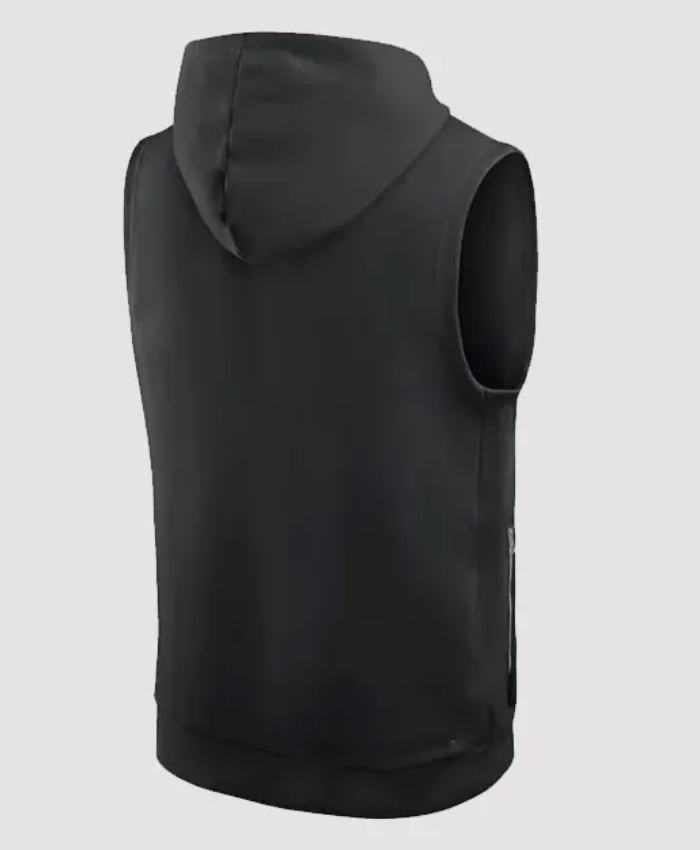 Mike Tomlin Steelers Sideline Sleeveless Black Hoodie