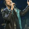 Singer Luke Bryan American Idol Black Leather Jacket