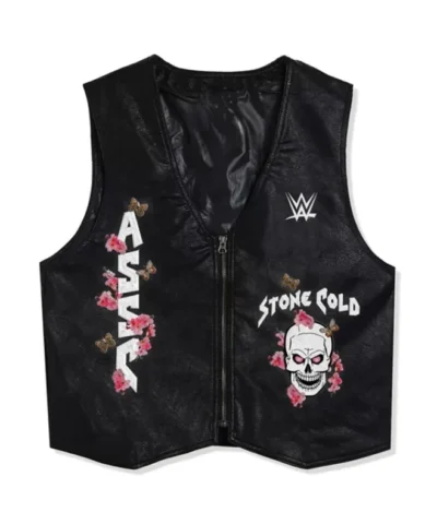 Stone Cold ASSC x WWE Embroidered Black Vest