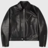 Stussy Black Leather Jacket for Men and Women