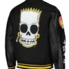The Simpsons Freeze Max Polished Punk Bart Black Varsity Jacket