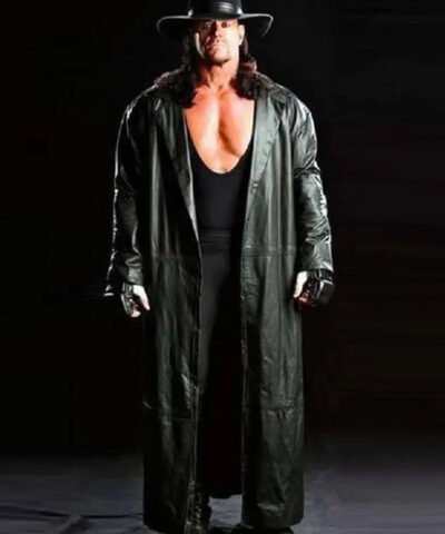The Undertaker Black Leather Coat