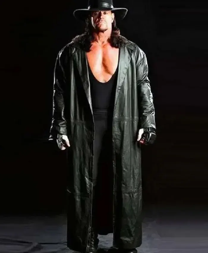 WWE The Undertaker APW Black Leather Long Coat