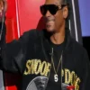 The Voice S28 2025 Snoop Dogg Black Bomber Love is Power Jacket with Studd Embellishments