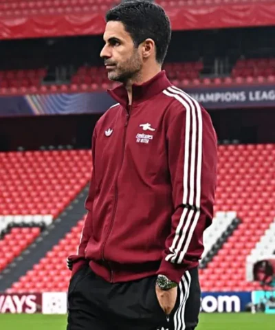 UEFA Champions League Mikel Arteta Maroon Jacket
