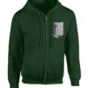 Casual Green Attack on Titan Hoodie