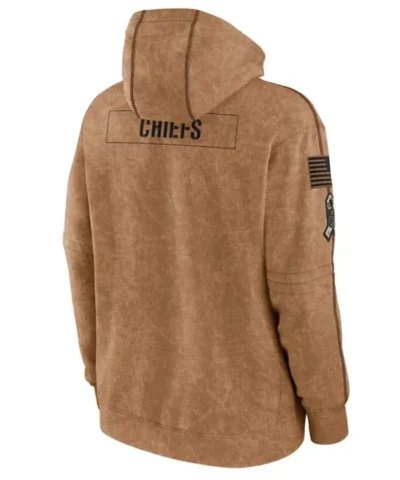 Unisex NFL Kansas City Chiefs Salute To Service Club Brown Pullover Hoodie