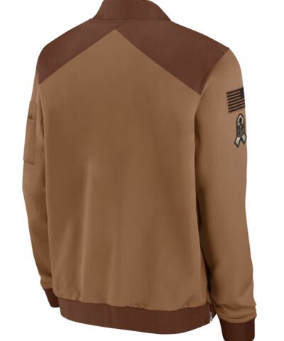 Unisex NFL Kansas City Chiefs Salute to Service Brown Bomber Jacket
