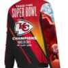 Unisex NFL Kansas City Chiefs Three Time Super Bowl LVII Champions Bomber Jacket