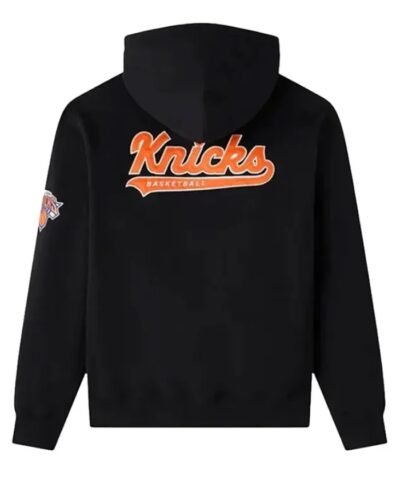 Unisex OVO X NBA Knicks Printed Black Pullover Hoodie