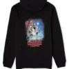 Unisex Stranger Things Poster Drawstring Black Pullover Hoodie