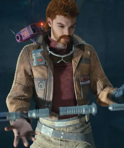 Video Game Star Wars Jedi Survivor Cal Kestis Bomber Leather Jacket