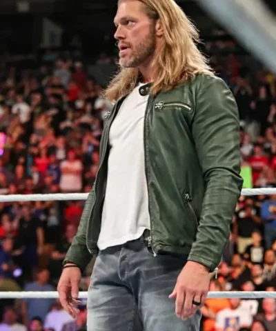 WWE Edge Green Leather Jacket
