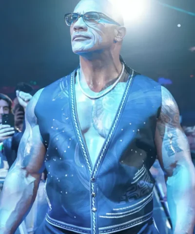 WWE Elimination Chamber Dwayne Johnson Black Cotton Vest