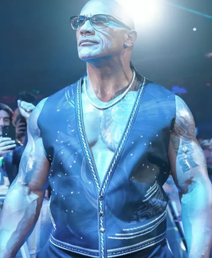 WWE Elimination Chamber Dwayne Johnson Black Cotton Vest