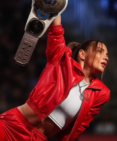 WWE Monday Night RAW Becky Lynch Red Leather Jacket
