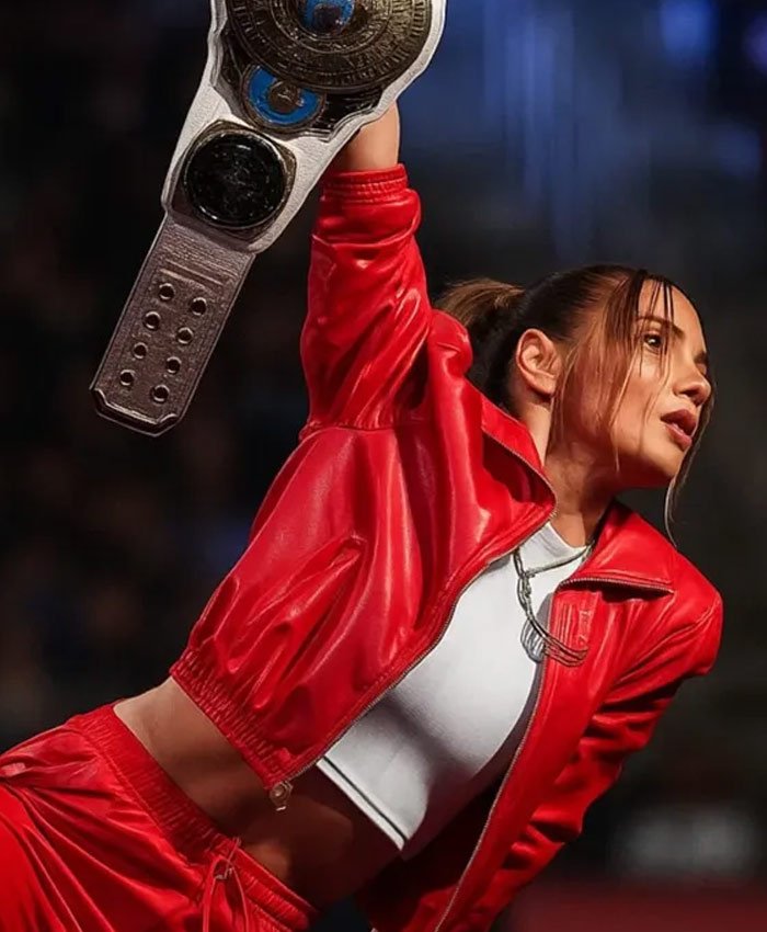 WWE Monday Night RAW Becky Lynch Red Leather Jacket