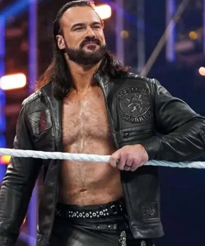 WWE RAW Drew McIntyre Black Leather Jacket