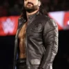 WWE RAW Drew McIntyre Scottish Wrestler Quilted Black Leather Quilted Jacket